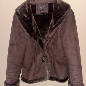 Style & Co. Women's Chocolate Teddy Jacket